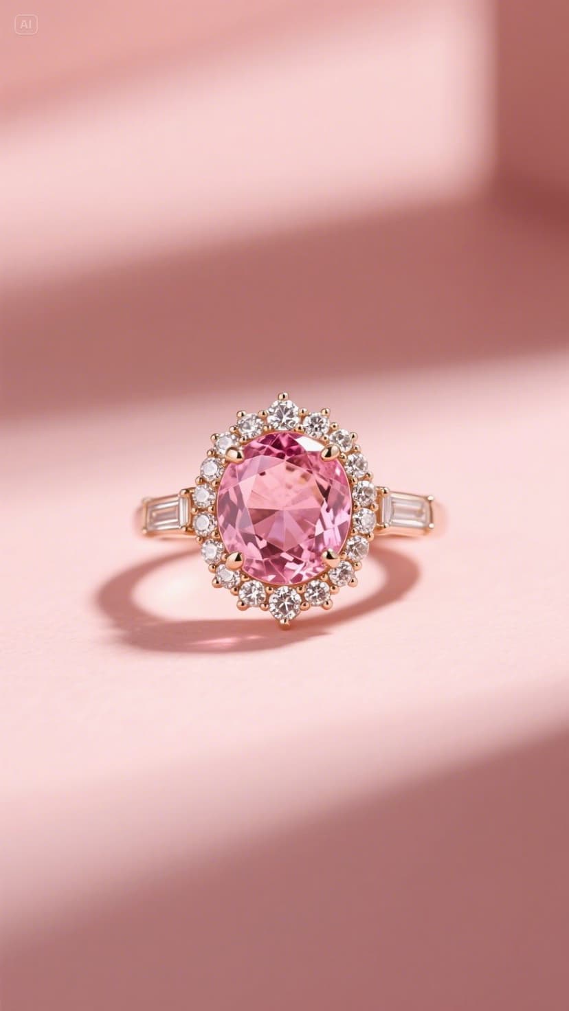 Beautiful pink diamond engagement ring