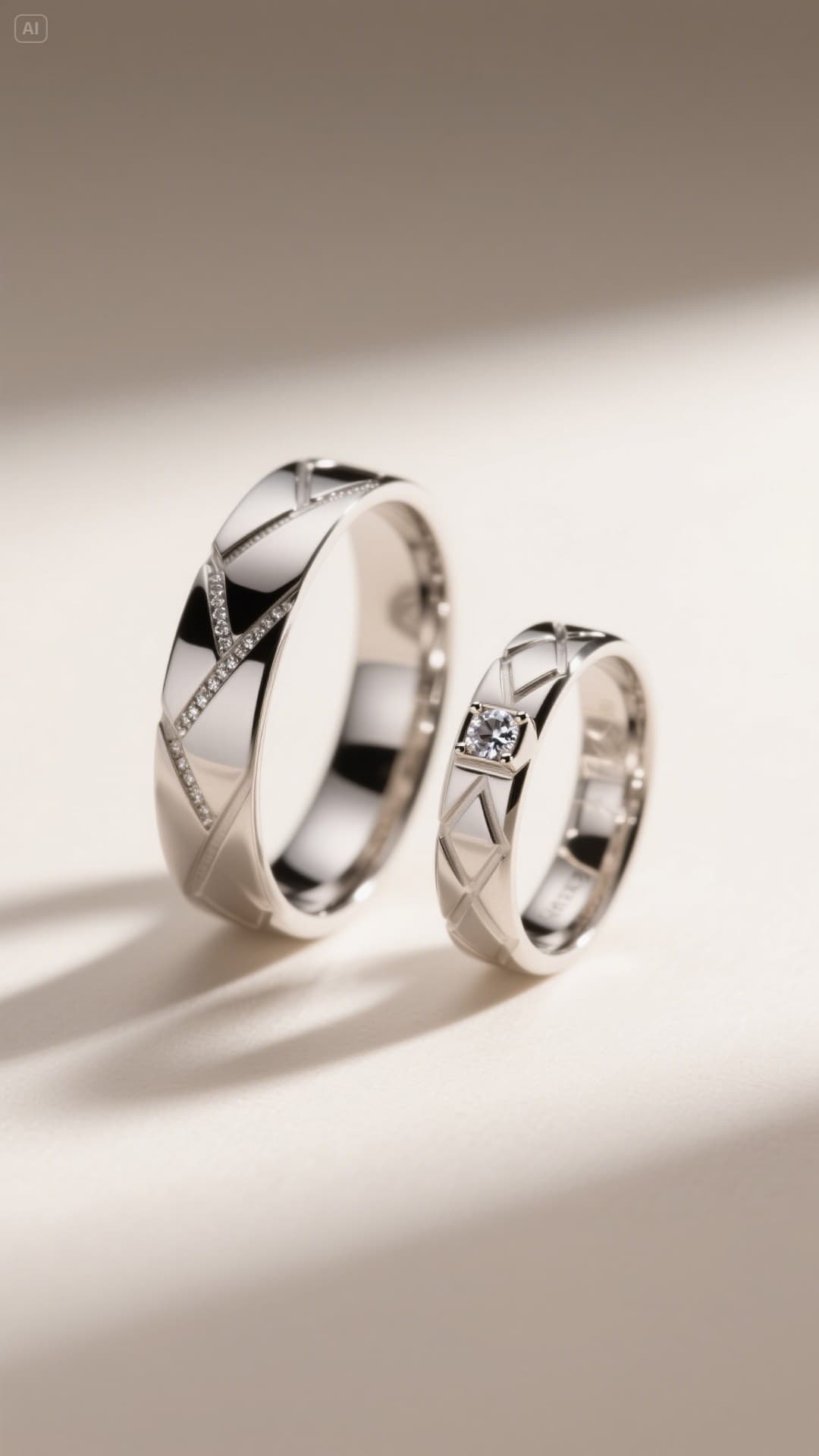 Beautiful wedding bands set